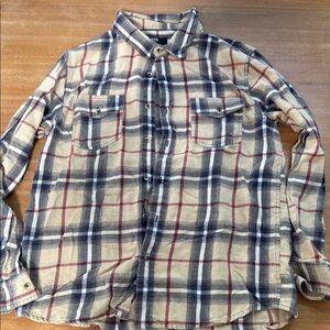 RSQ Cream and Blue Long Sleeve Tee